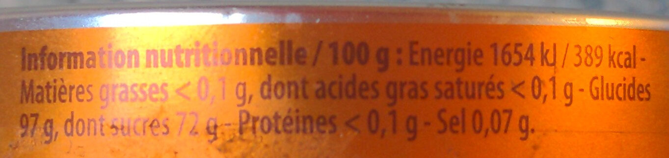 Bonbons Parfum Miel Citron - Informations nutritionnelles - fr