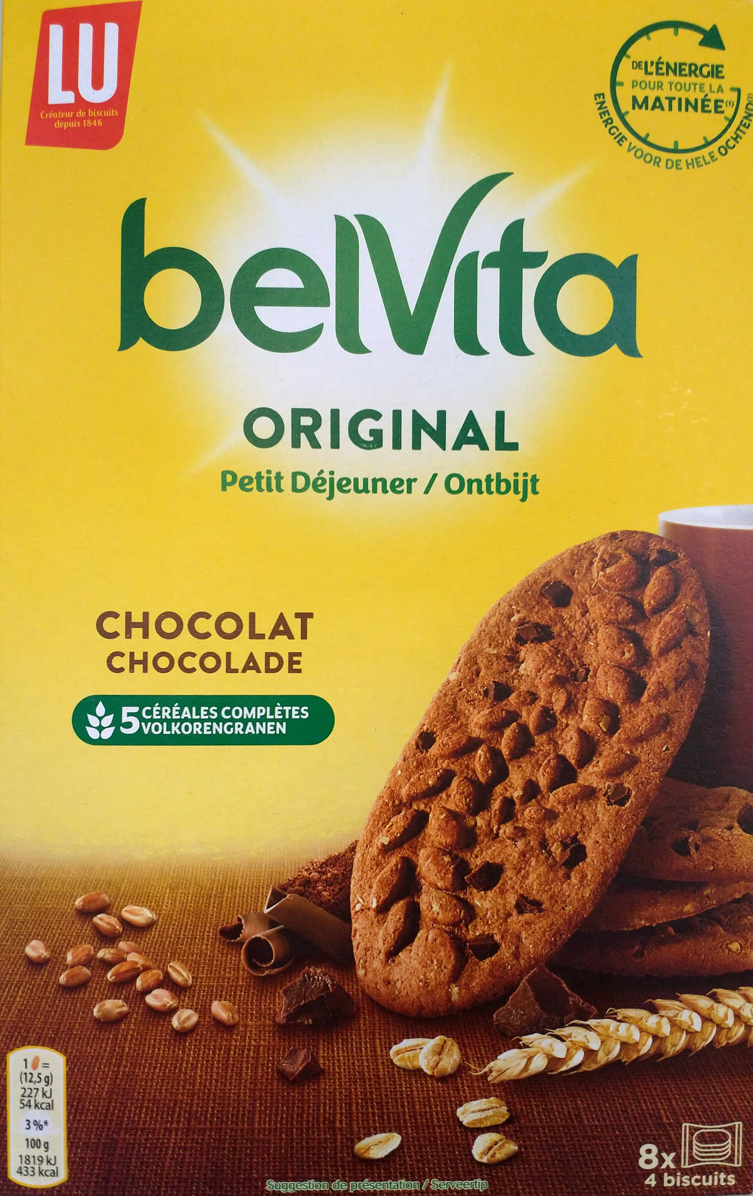 Belvita Petit Déjeuner Original Chocolat 🍫8 x 50 g - Produit - fr