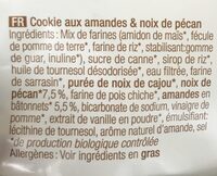 Cookie aux amandes et noix de pécan - Ingrédients - fr