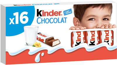 Kinder Chocolat - Chocolat au lait avec fourrage au lait x16 barres - 200g - Produit - fr