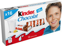 Kinder Chocolat - Chocolat au lait avec fourrage au lait x16 barres - 200g - Instruction de recyclage et/ou informations d'emballage - fr