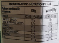 Nocciolata Bio - Tableau nutritionnel - fr