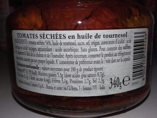 Tomates  séchées Coelsanus - Ingrédients - fr
