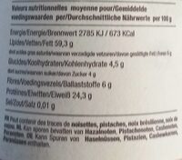 Amandino - Tableau nutritionnel - fr