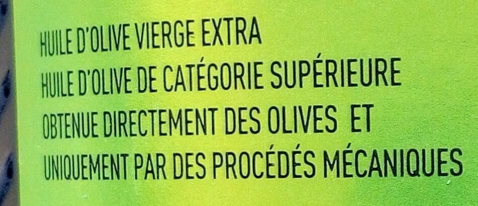 Huile d'olive vierge extra extraite à froid - Classico - Ingrédients - fr