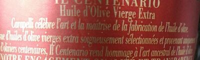 Huile olive vierge extra Il Centenario - Ingrédients - fr