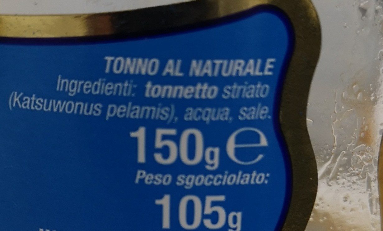 Filetti di Tonno al Naturale - Ingrédients - fr