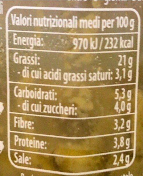 Pesto verde di pomodoro - Informations nutritionnelles - fr