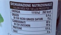 Confettura extra di fichi biologica - Informations nutritionnelles - fr
