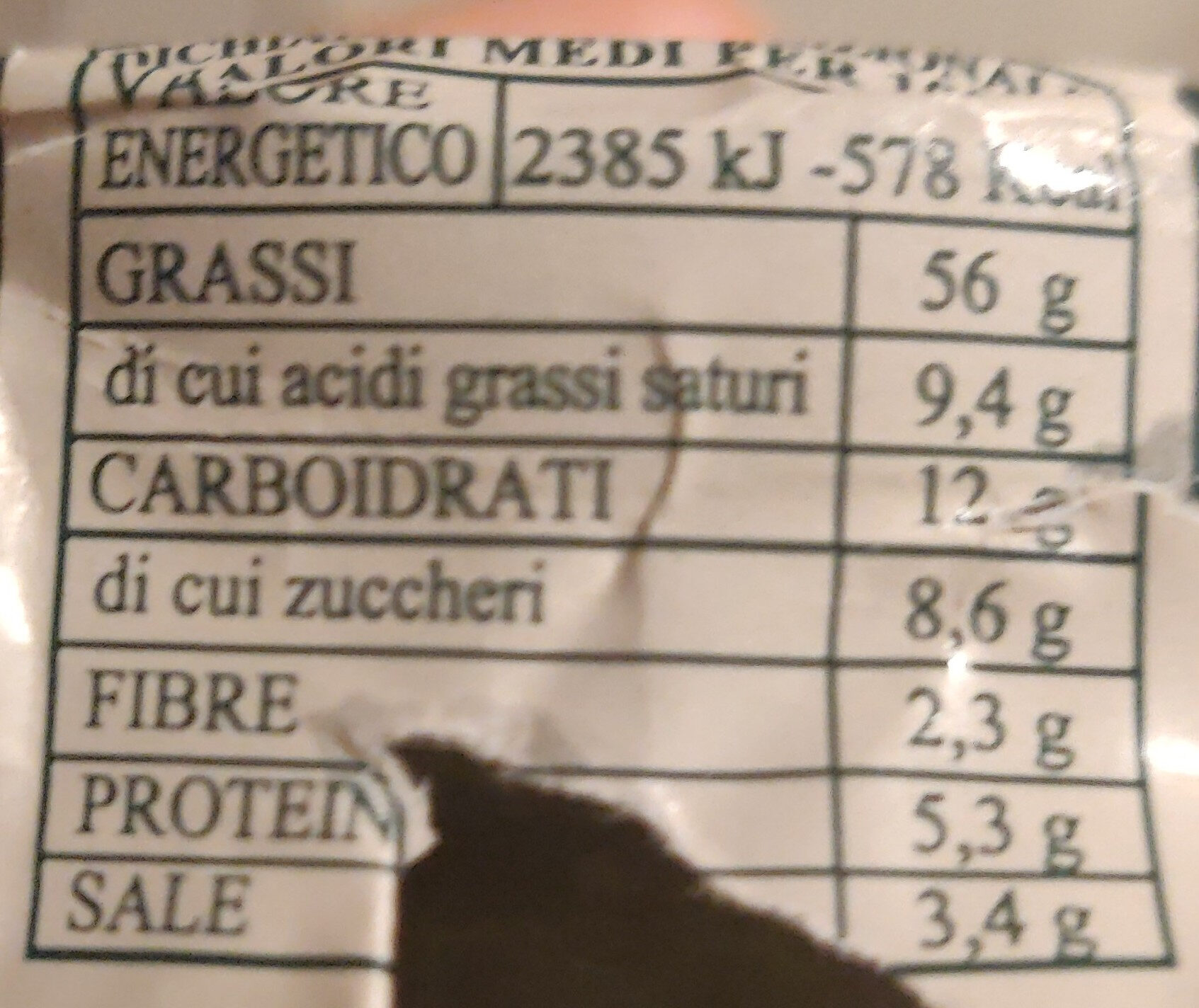 Pesto alla genovese in olio extra vergine di oliva - Informations nutritionnelles - it