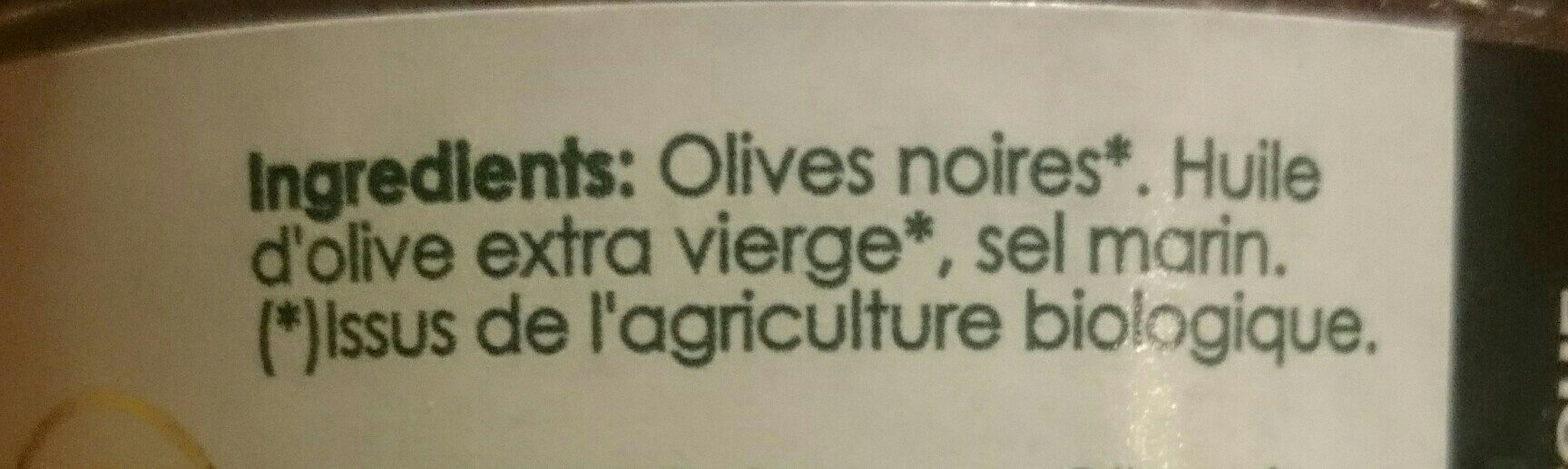 Pâte d'olive - Ingrédients - fr