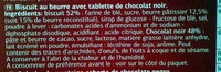 Petit beurre au chocolat noir - Ingrédients - fr