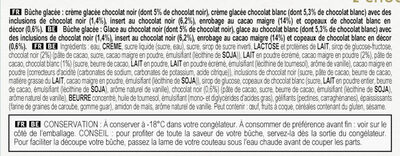 Carte D'Or Bûche Glacée 2 Chocolats 700ml - Ingrédients - fr