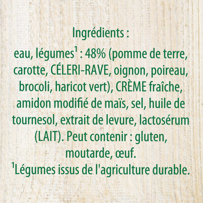 Knorr Soupe Liquide Mouliné de Légumes Variés 1L - Ingrédients - fr