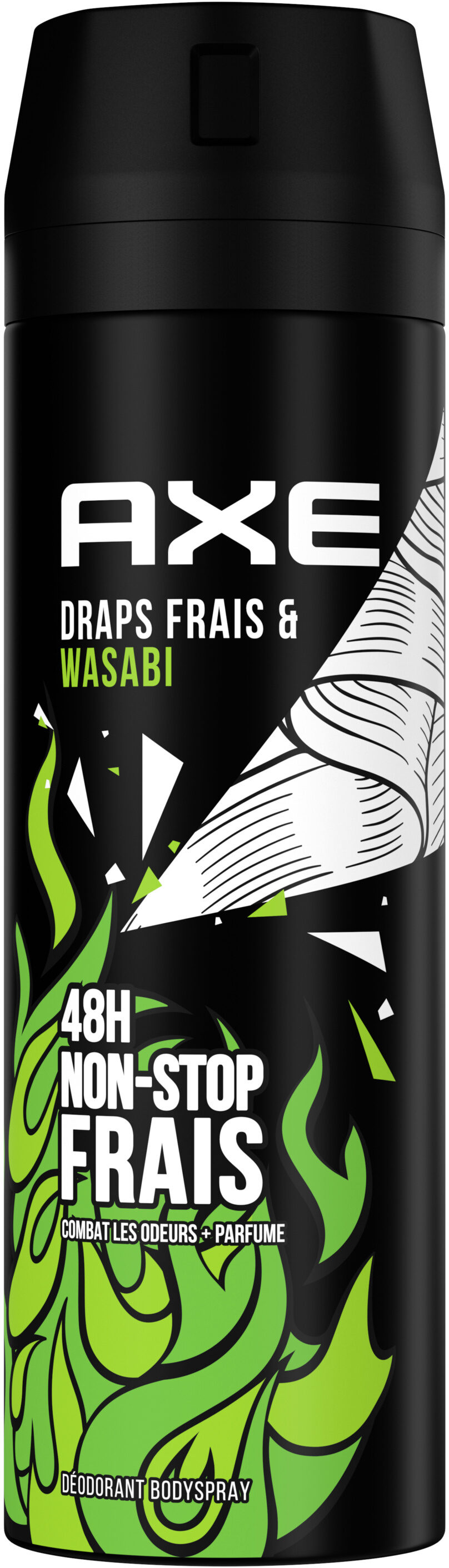 Déodorant Homme Bodyspray Draps Frais & Wasabi 48h Non-Stop Frais - Produit - fr