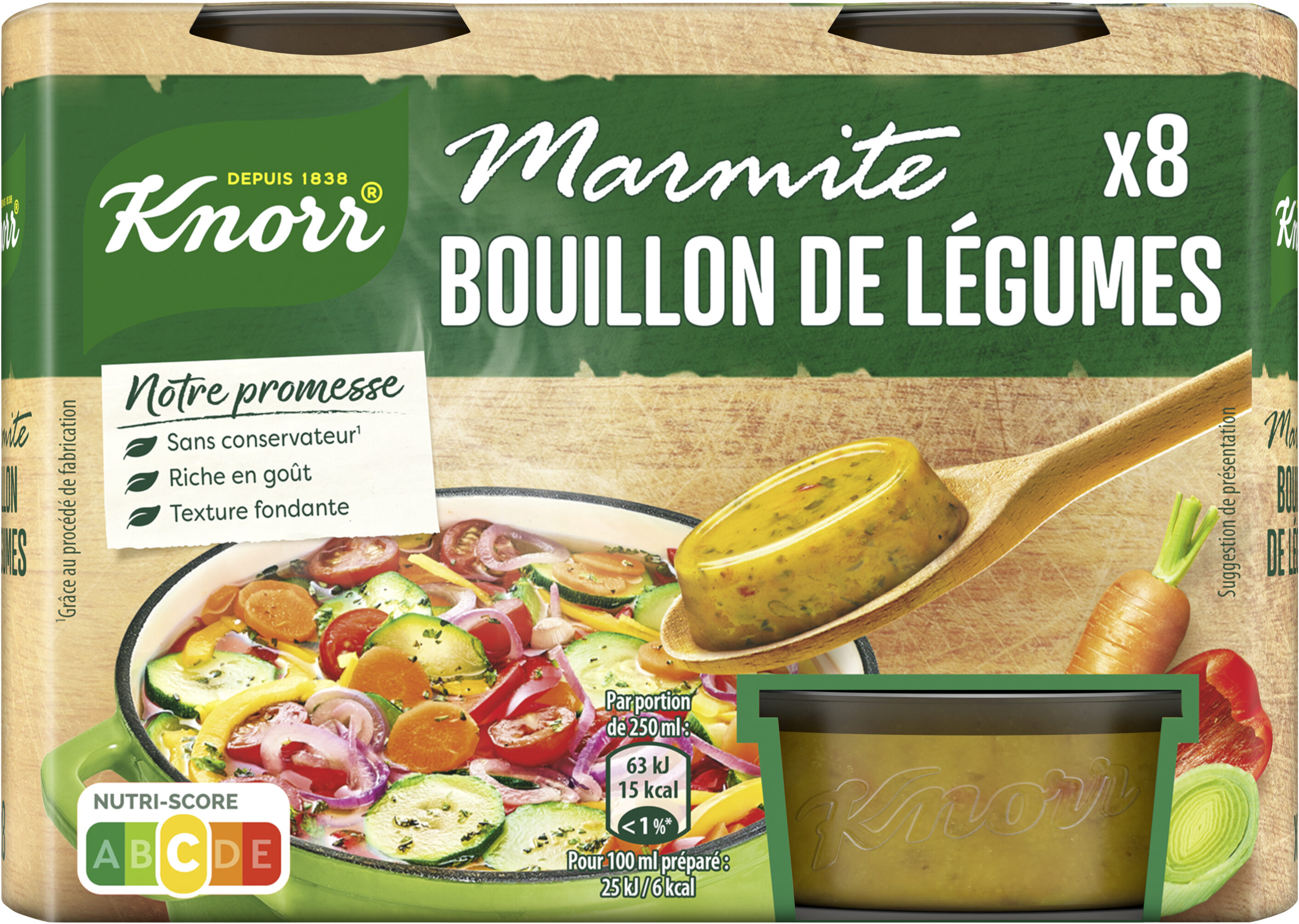Knorr Marmite Bouillon de Légumes 8 Capsules 224g - Produit - fr